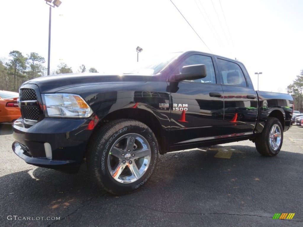 2014 1500 Express Crew Cab - True Blue Pearl Coat / Black/Diesel Gray photo #3