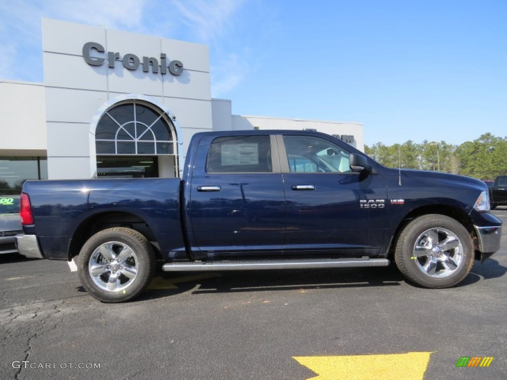 2014 1500 Big Horn Crew Cab - True Blue Pearl Coat / Black/Diesel Gray photo #8