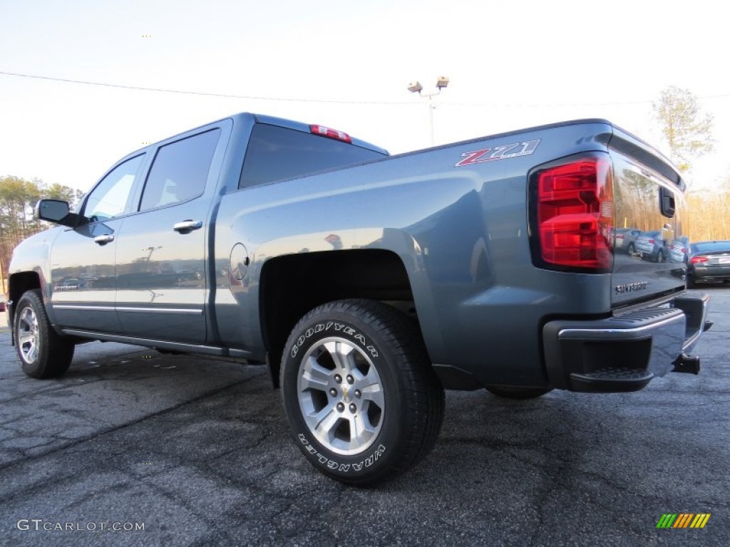 2014 Silverado 1500 LTZ Crew Cab 4x4 - Blue Granite Metallic / Jet Black/Dark Ash photo #5