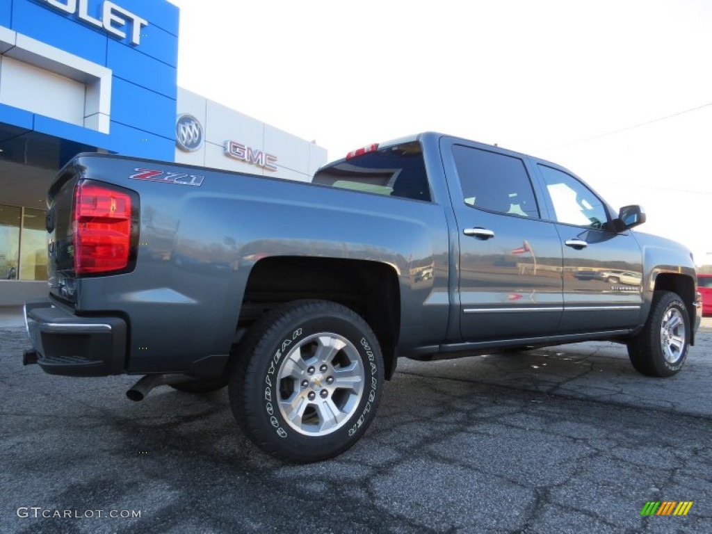 2014 Silverado 1500 LTZ Crew Cab 4x4 - Blue Granite Metallic / Jet Black/Dark Ash photo #7