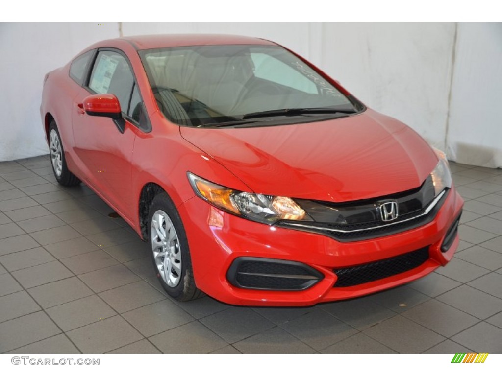 Crimson Pearl 2014 Honda Civic LX Coupe Exterior Photo #90694588