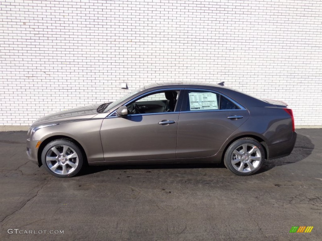 Mocha Steel Metallic 2014 Cadillac ATS 2.0L Turbo AWD Exterior Photo #90694681
