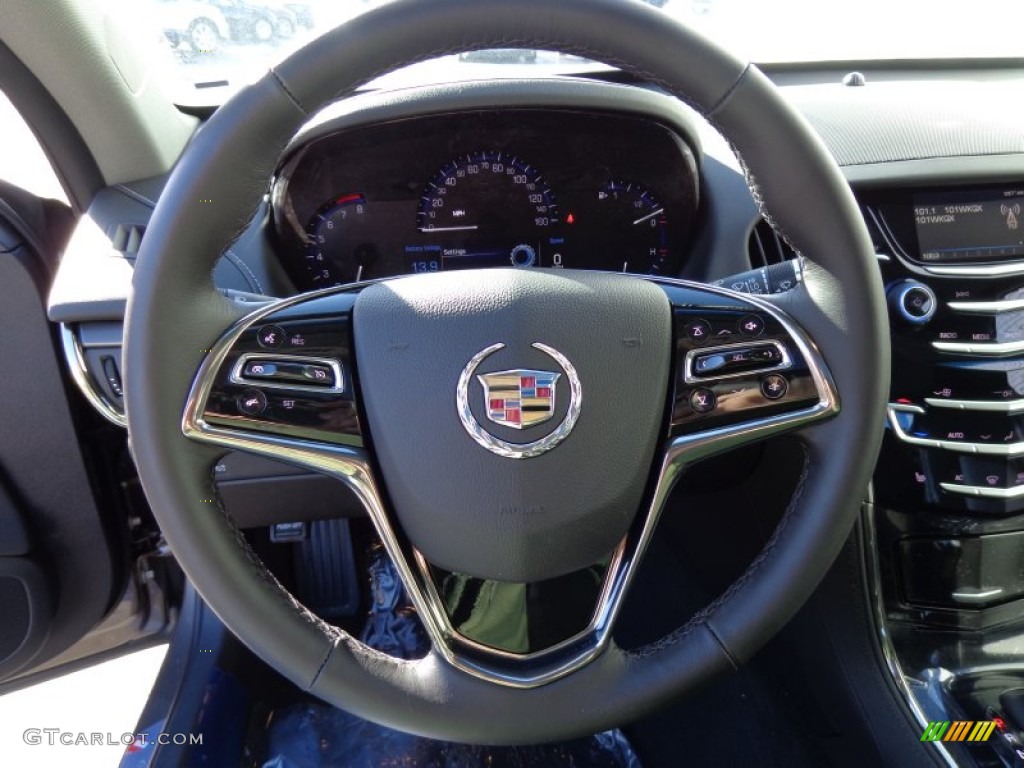 2014 Cadillac ATS 2.0L Turbo AWD Jet Black/Jet Black Steering Wheel Photo #90694777