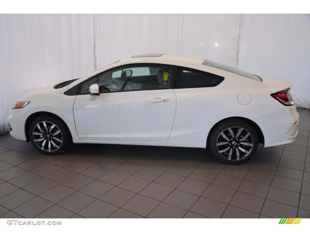 Taffeta White 2014 Honda Civic EX-L Coupe Exterior Photo #90695593