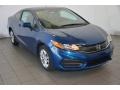 Dyno Blue Pearl 2014 Honda Civic LX Coupe Exterior