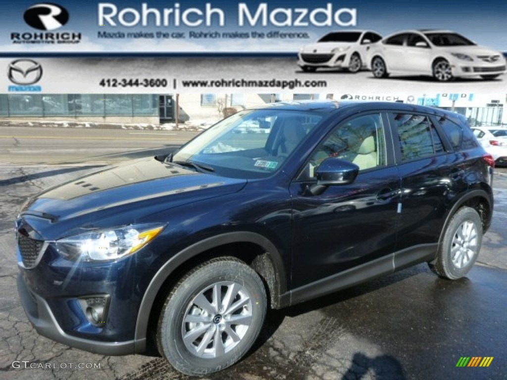 2014 CX-5 Touring AWD - Stormy Blue Mica / Sand photo #1