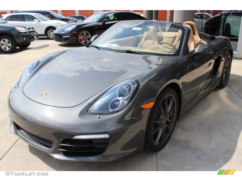 2014 Boxster S - Agate Grey Metallic / Luxor Beige photo #3