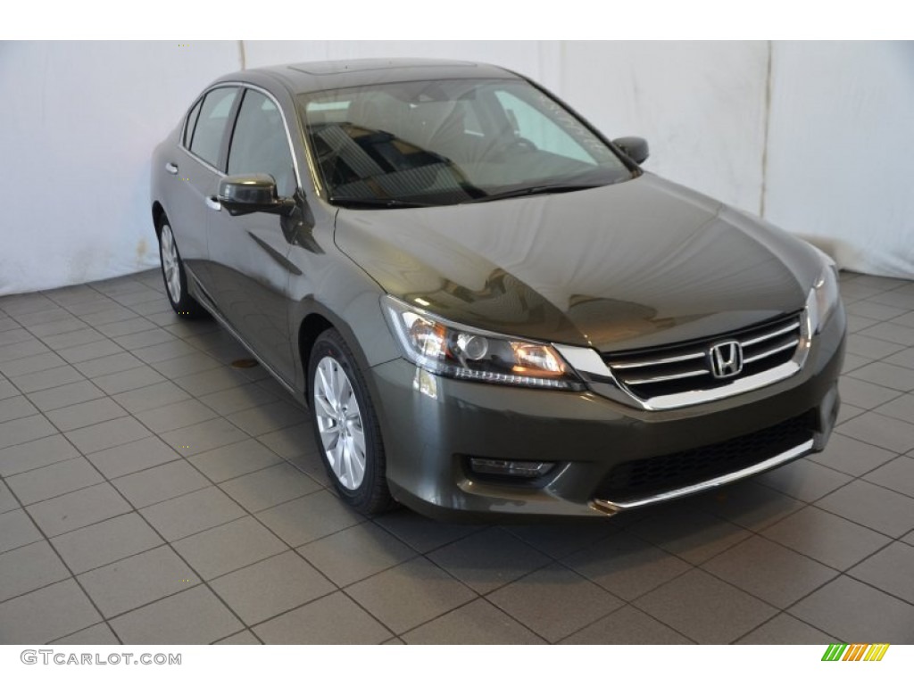 2014 Accord EX-L Sedan - Hematite Metallic / Black photo #1