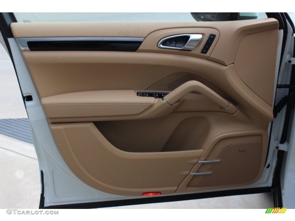 2014 Porsche Cayenne Diesel Luxor Beige Door Panel Photo #90699685