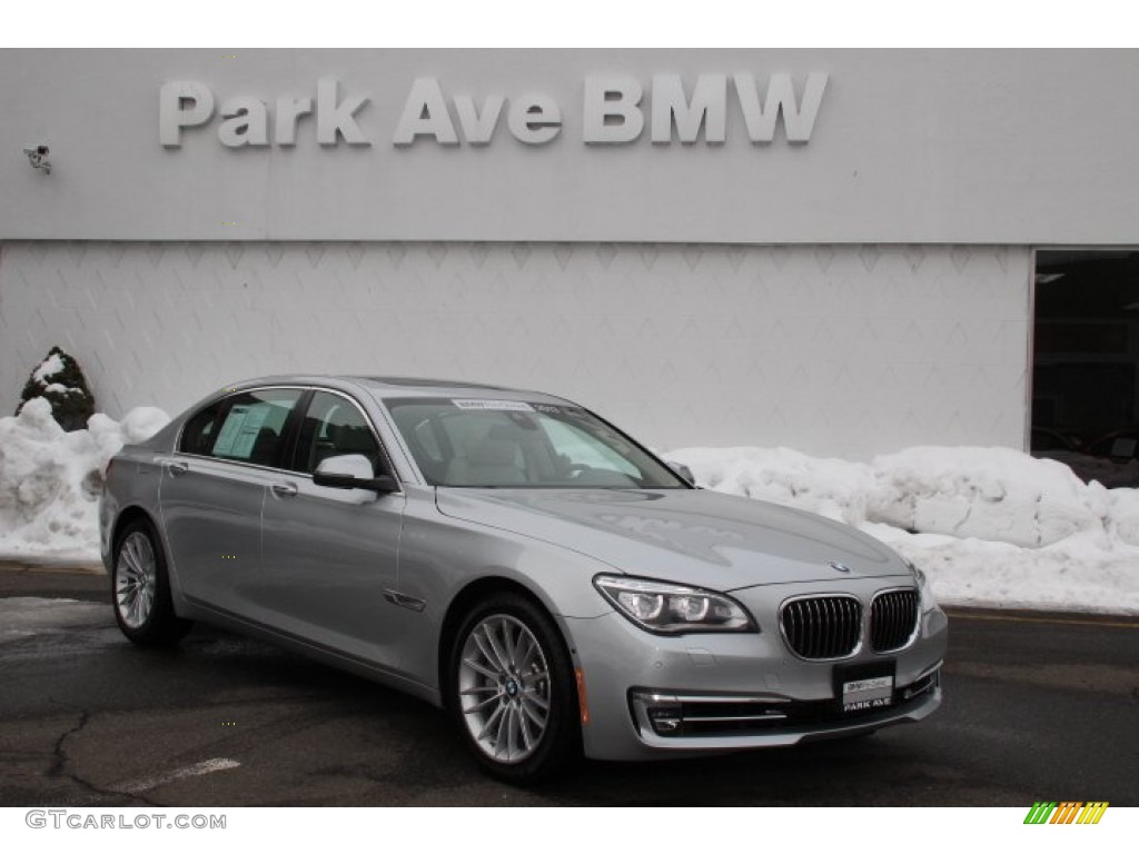 2013 7 Series 750Li xDrive Sedan - Glacier Silver Metallic / Ivory White/Black photo #1