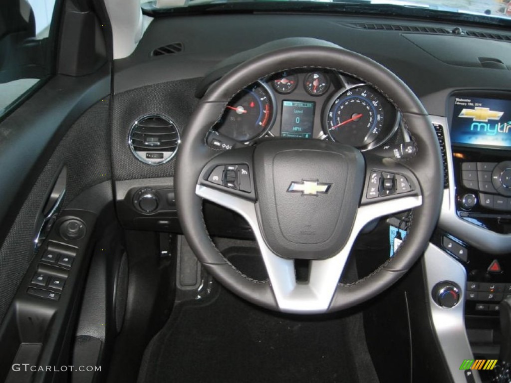 2014 Chevrolet Cruze Eco Jet Black Steering Wheel Photo #90700336