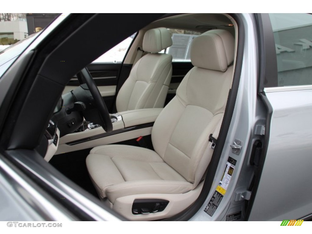 Ivory White/Black Interior 2013 BMW 7 Series 750Li xDrive Sedan Photo #90700438
