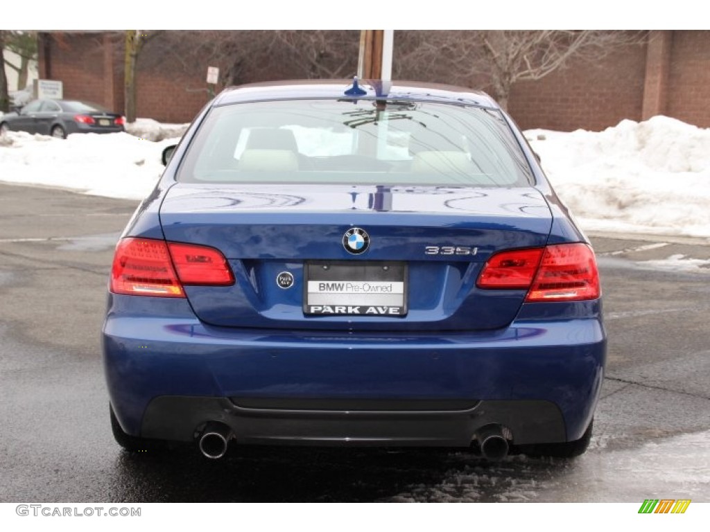 2013 3 Series 335i xDrive Coupe - Le Mans Blue Metallic / Cream Beige photo #4