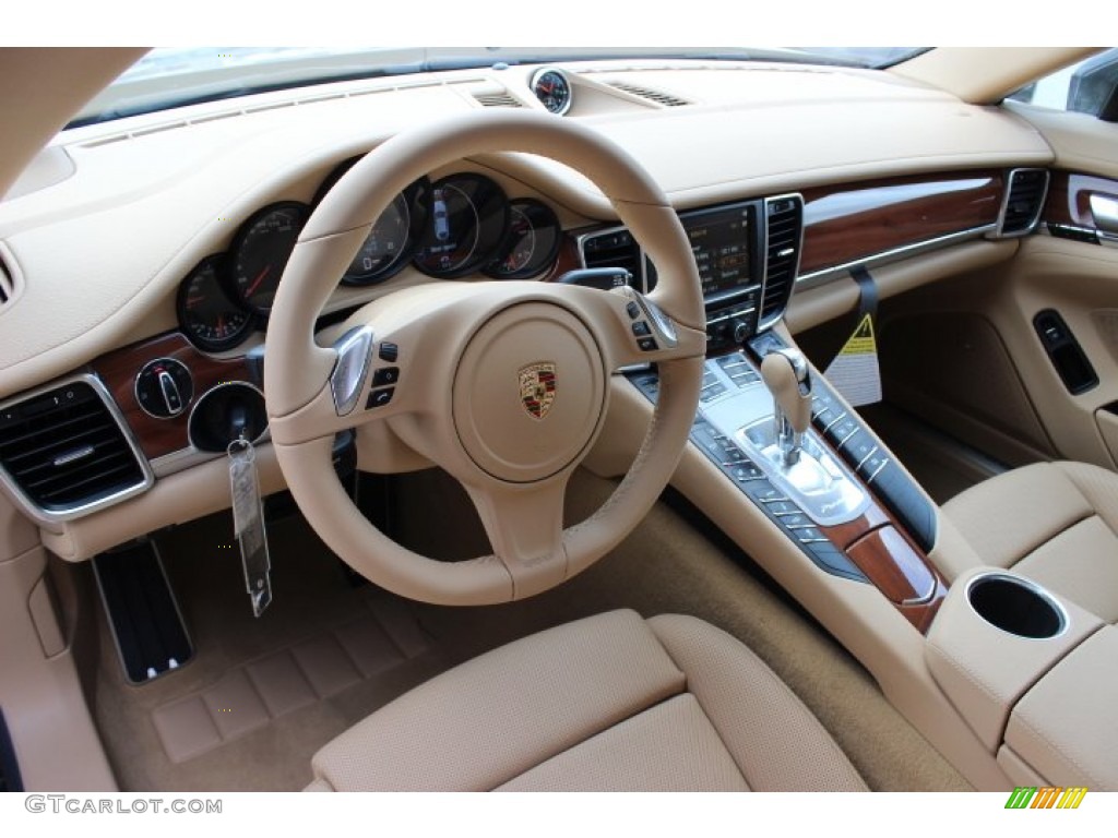 Luxor Beige Interior 2014 Porsche Panamera S Photo #90701212