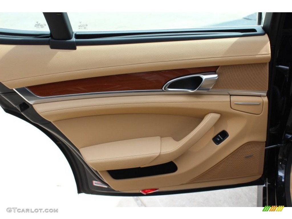 2014 Porsche Panamera S Luxor Beige Door Panel Photo #90701683