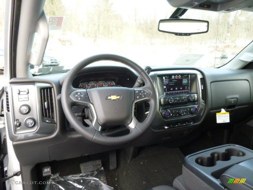 2015 Chevrolet Silverado 2500HD LT Double Cab 4x4 Jet Black Dashboard Photo #90701785