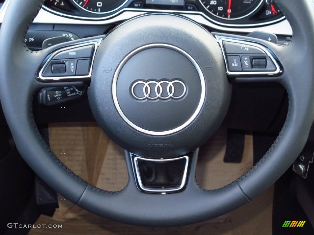 2014 Audi allroad Premium plus quattro Black Steering Wheel Photo #90701830