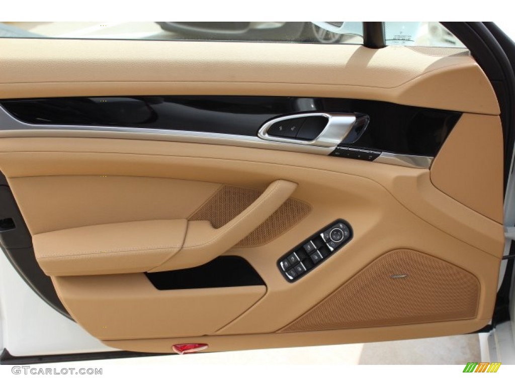 2014 Porsche Panamera Standard Panamera Model Luxor Beige Door Panel Photo #90703447