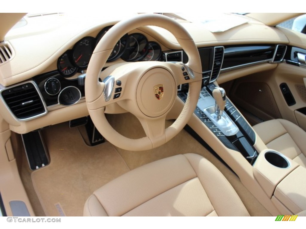 Luxor Beige Interior 2014 Porsche Panamera Standard Panamera Model Photo #90703493