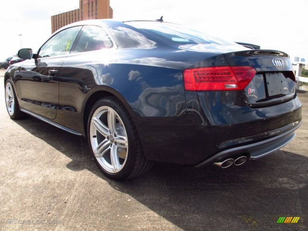 2014 S5 3.0T Premium Plus quattro Coupe - Moonlight Blue Metallic / Black/Magma Red photo #4