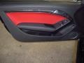 2014 Audi S5 Black/Magma Red Interior Door Panel Photo