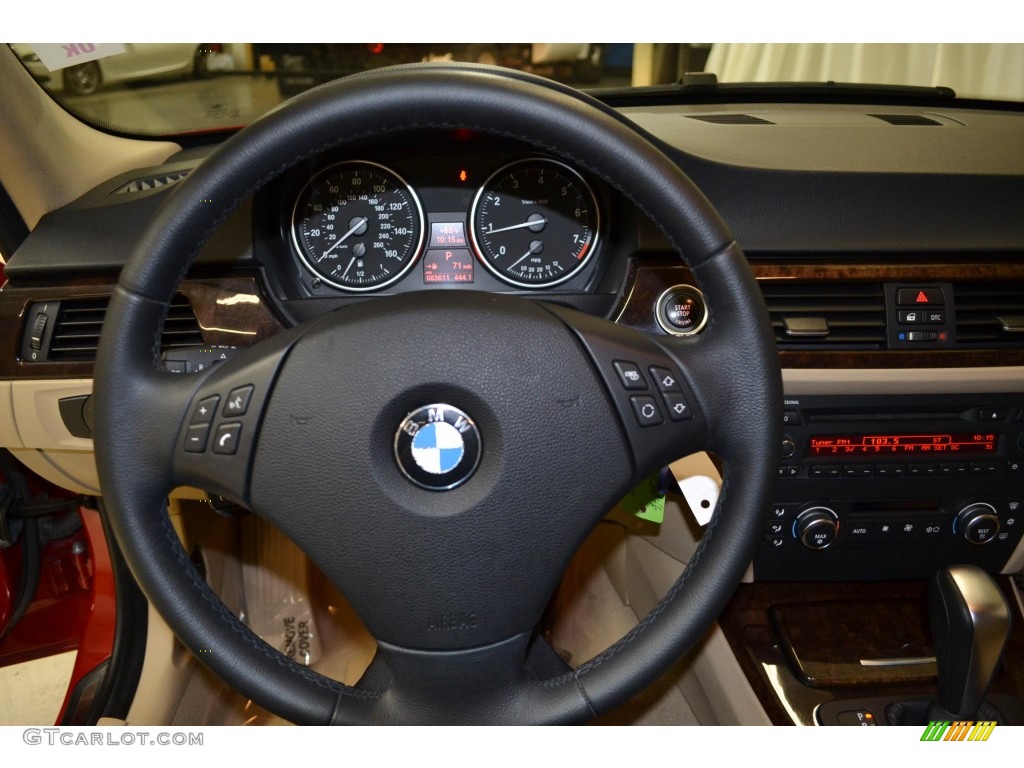 2009 3 Series 328i Sedan - Crimson Red / Beige photo #25