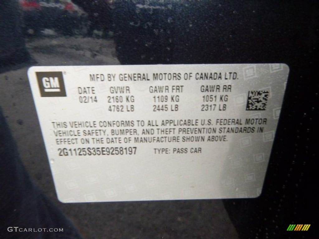 2014 Impala LT - Blue Ray Metallic / Jet Black photo #20