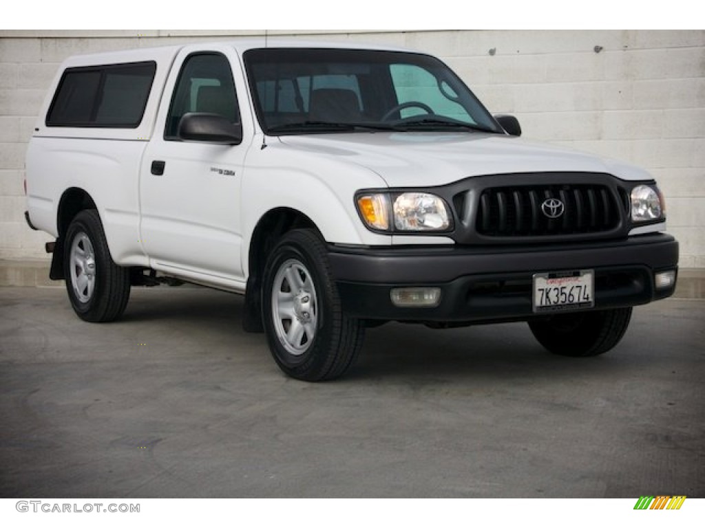 2004 Tacoma Regular Cab - Super White / Charcoal photo #1