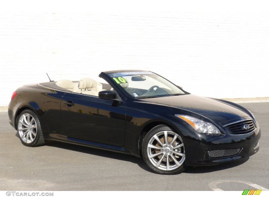 2010 G 37 Convertible - Obsidian Black / Wheat photo #1