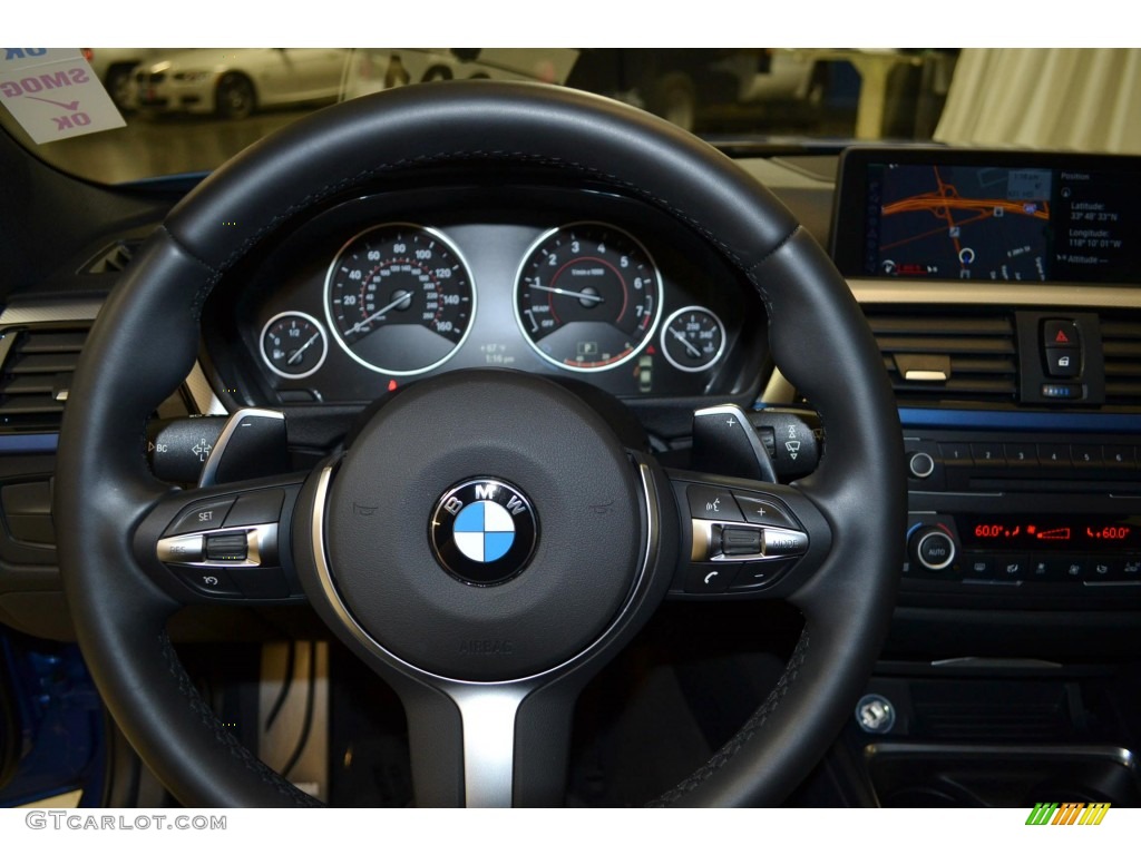2013 BMW 3 Series 328i Sedan Black Steering Wheel Photo #90715496