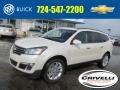 White Diamond Tricoat 2014 Chevrolet Traverse LT AWD