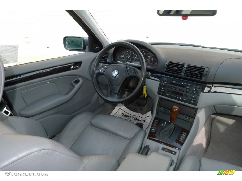 2000 3 Series 323i Sedan - Steel Blue Metallic / Grey photo #2