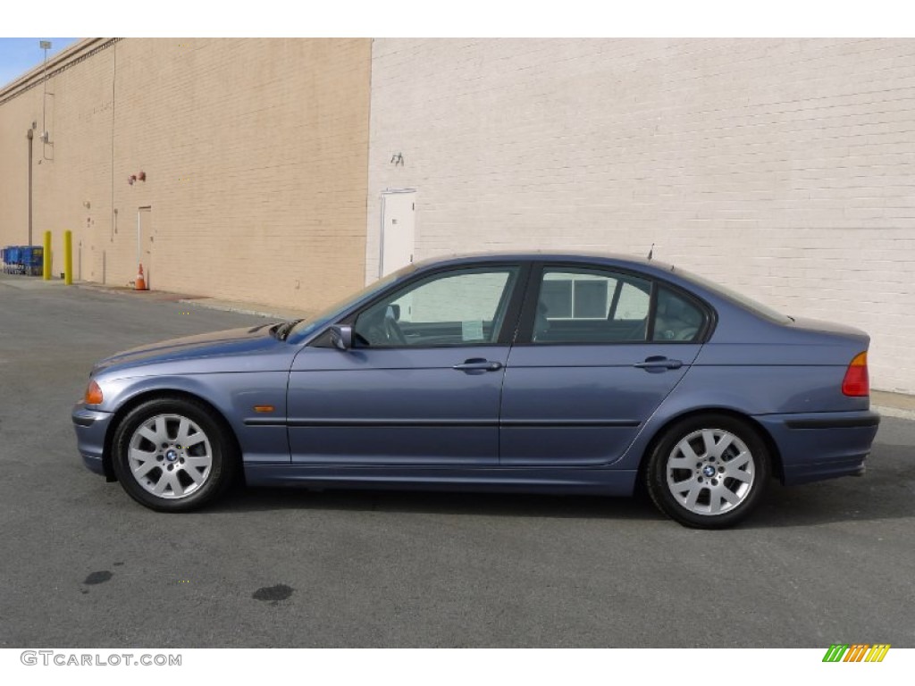 2000 3 Series 323i Sedan - Steel Blue Metallic / Grey photo #3