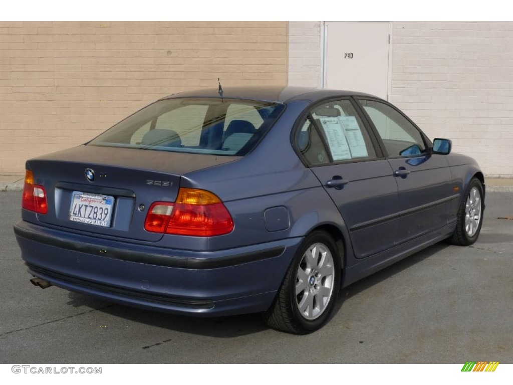 2000 3 Series 323i Sedan - Steel Blue Metallic / Grey photo #5
