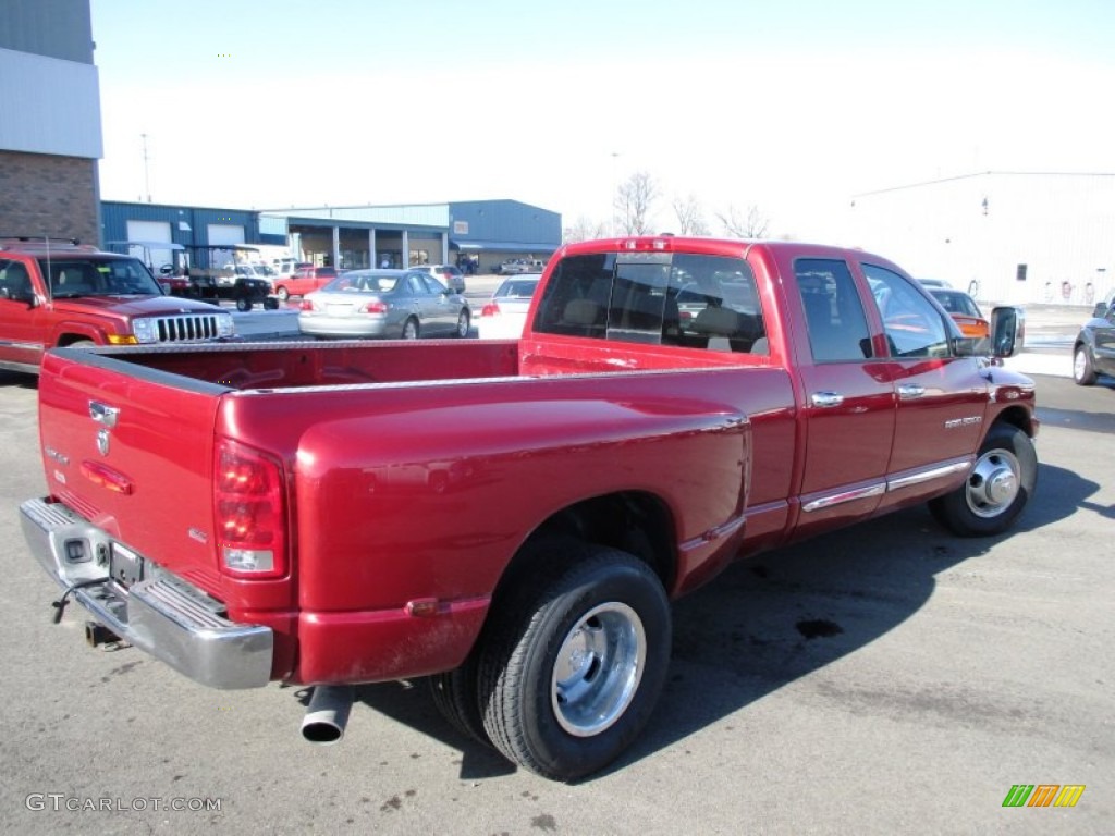 2006 Ram 3500 SLT Quad Cab Dually - Inferno Red Crystal Pearl / Medium Slate Gray photo #33