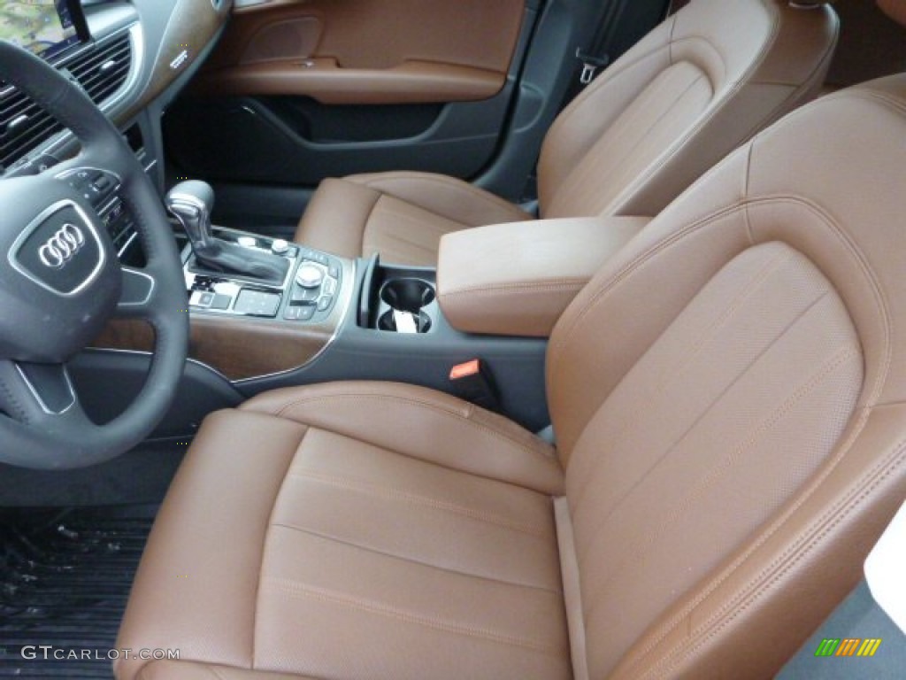 Nougat Brown Interior 2014 Audi A7 3.0 TDI quattro Premium Plus Photo #90719077