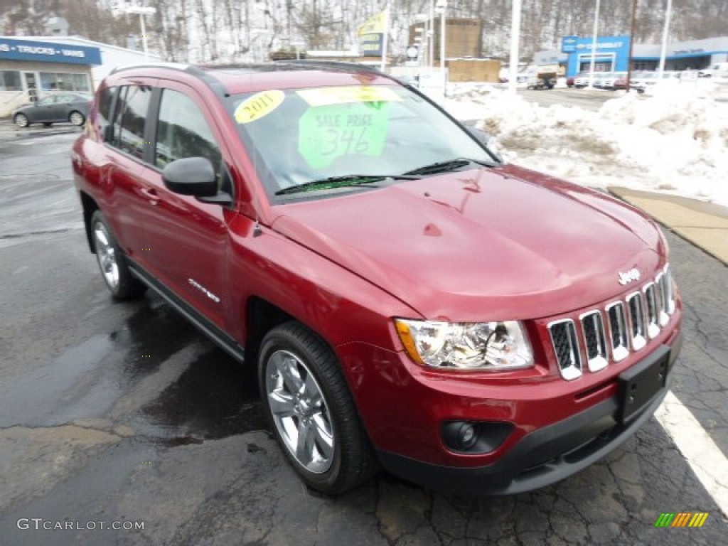 2011 Compass 2.4 Limited 4x4 - Deep Cherry Red Crystal Pearl / Dark Slate Gray/Light Pebble Beige photo #2