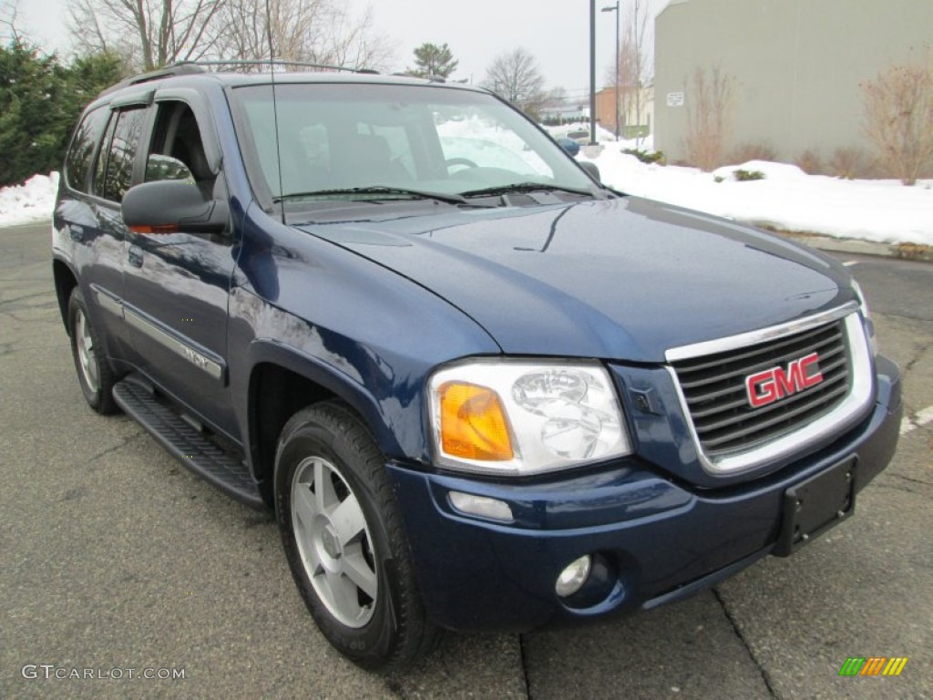 2004 Envoy SLT 4x4 - Indigo Blue Metallic / Medium Pewter photo #11