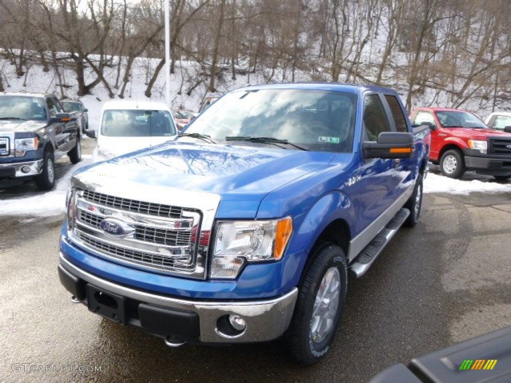 2014 F150 XLT SuperCrew 4x4 - Blue Flame / Steel Grey photo #4