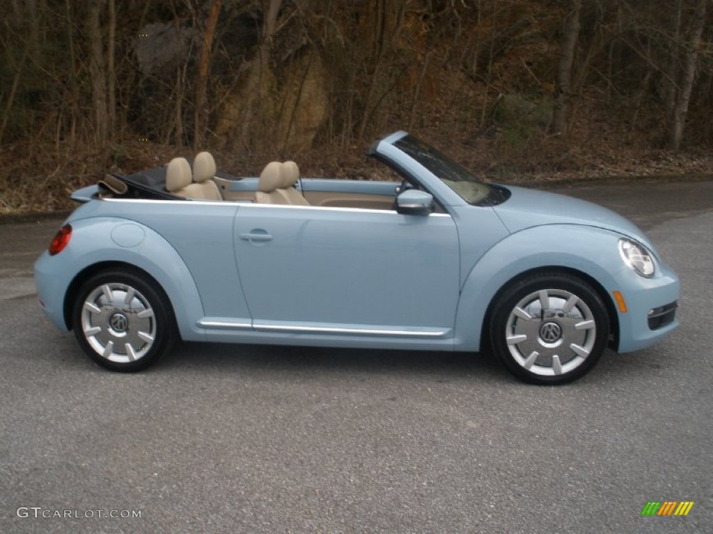 2013 Beetle 2.5L Convertible - Denim Blue / Beige photo #2