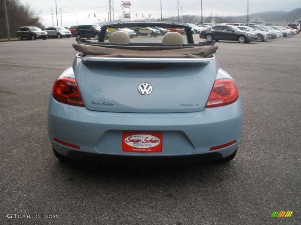 2013 Beetle 2.5L Convertible - Denim Blue / Beige photo #4