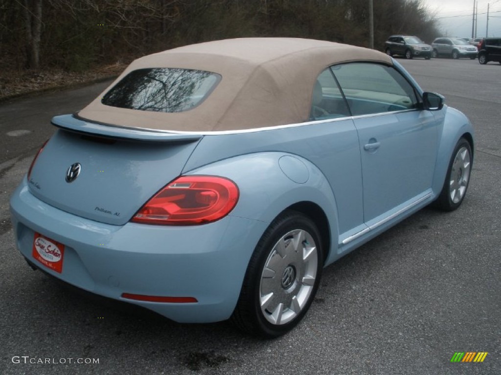 2013 Beetle 2.5L Convertible - Denim Blue / Beige photo #30