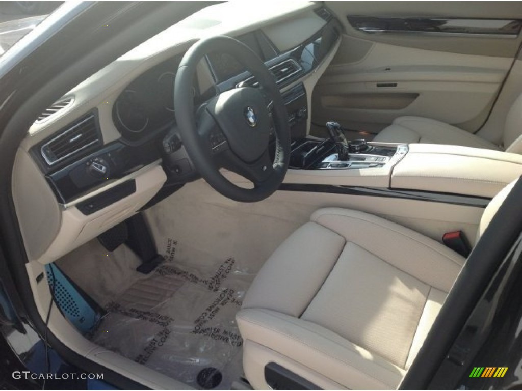 Oyster Interior 2014 BMW 7 Series 750Li Sedan Photo #90723847