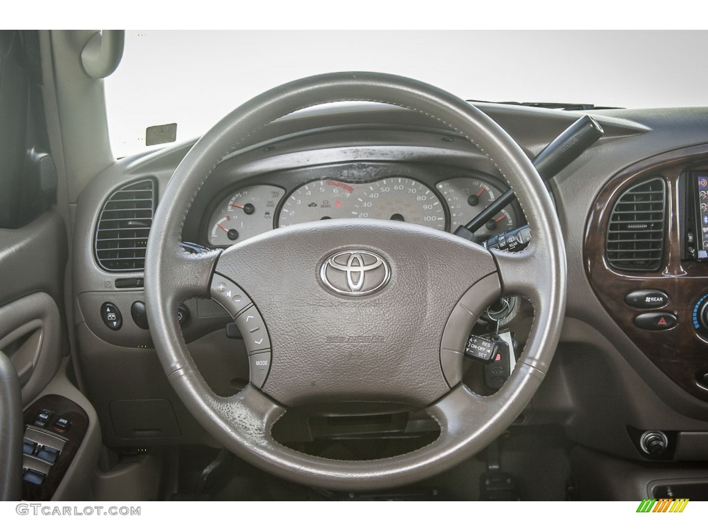 2003 Toyota Sequoia Limited Oak Steering Wheel Photo #90724297