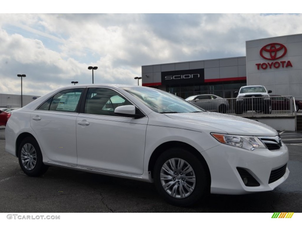 2014 Camry LE - Super White / Ivory photo #1