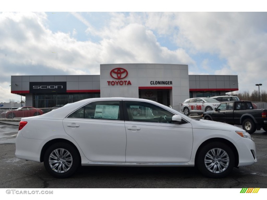 2014 Camry LE - Super White / Ivory photo #2