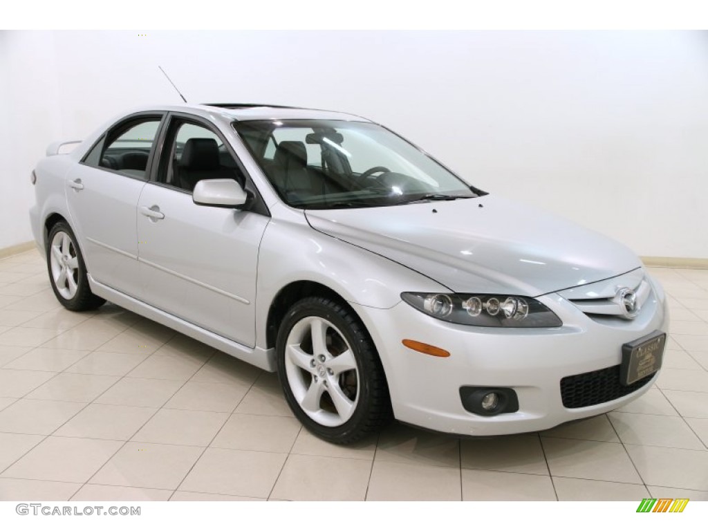 2006 MAZDA6 i Sport Sedan - Glacier Silver Metallic / Black photo #1