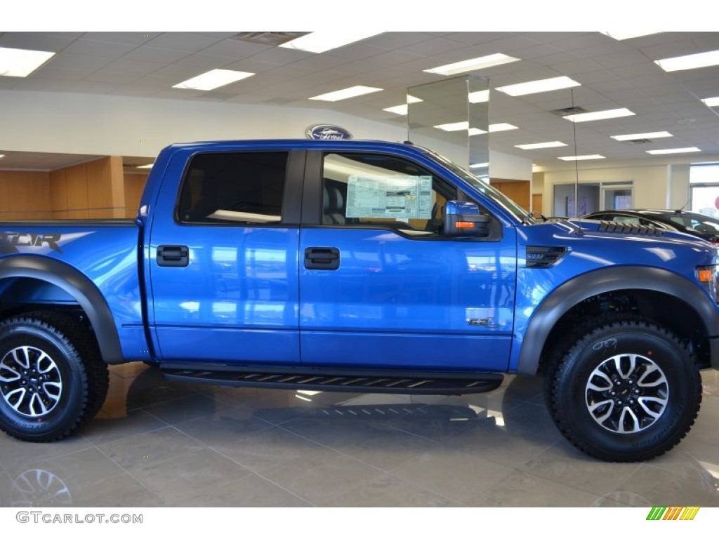 Blue Flame 2014 Ford F150 SVT Raptor SuperCrew 4x4 Exterior Photo #90726680