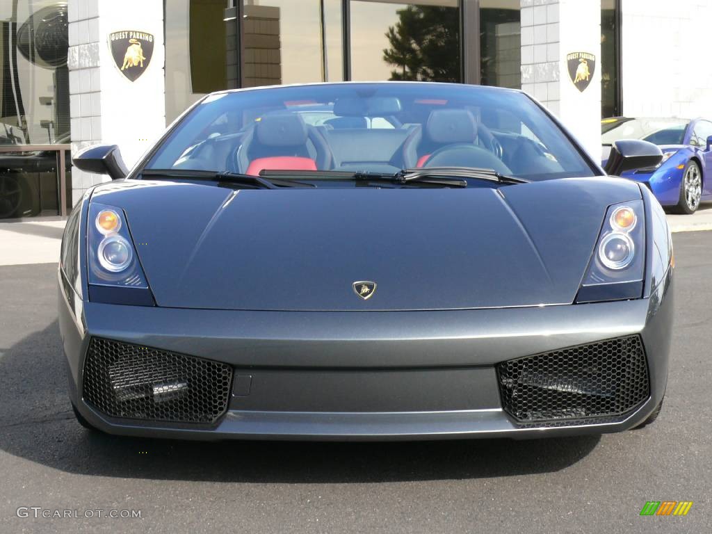2008 Gallardo Spyder - Grigio Lynx (Grey) / Nero Perseus/Rosso Centaurus photo #2