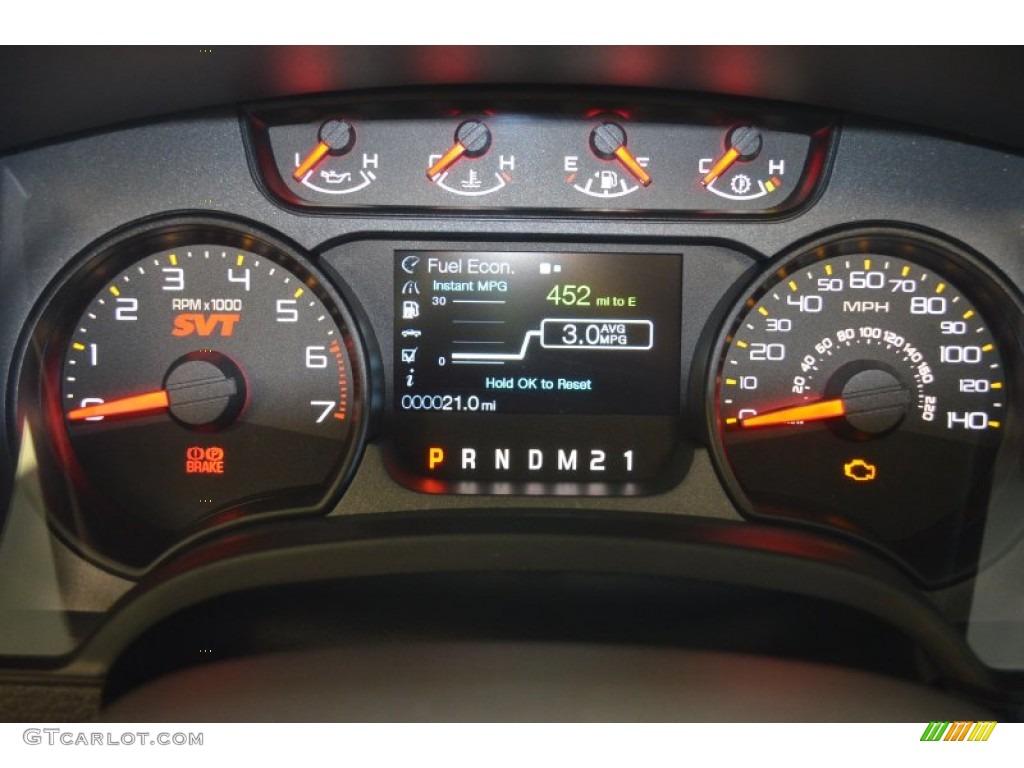 2014 Ford F150 SVT Raptor SuperCrew 4x4 Gauges Photo #90727353